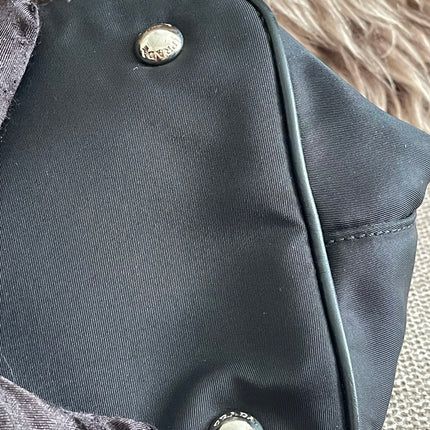 Preloved Authentic Prada Tessuto Nylon Tote Bag Black with Crossbody Strap