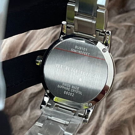 Preloved Authentic Rank N Burberry The City BU9001 stainless steel watch with a black dial.