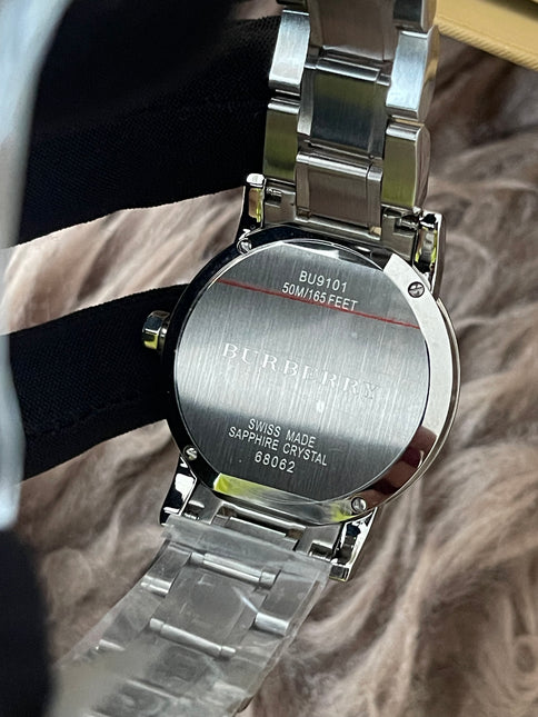 Preloved Authentic Rank N Burberry The City BU9001 stainless steel watch with a black dial.