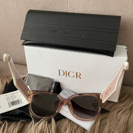 PRELOVED AUTHENTIC DiorPacific B2I Transparent Pink Butterfly Sunglasses