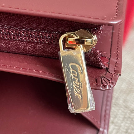 Preloved Authentic Cartier Must de Cartier Long Wallet in Bordeaux