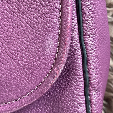 Preloved Authentic Marc Jacobs Interlock Saddle Bag in Plum