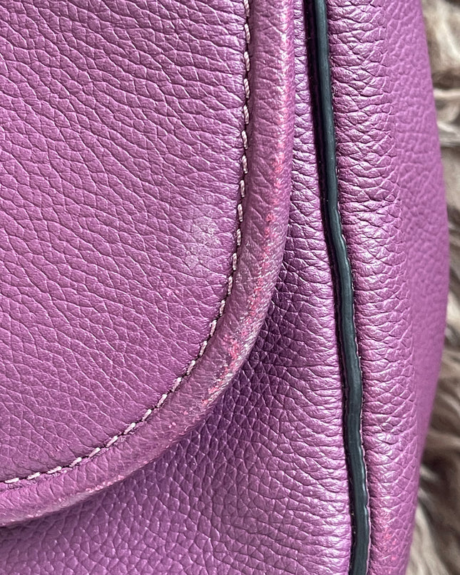 Preloved Authentic Marc Jacobs Interlock Saddle Bag in Plum