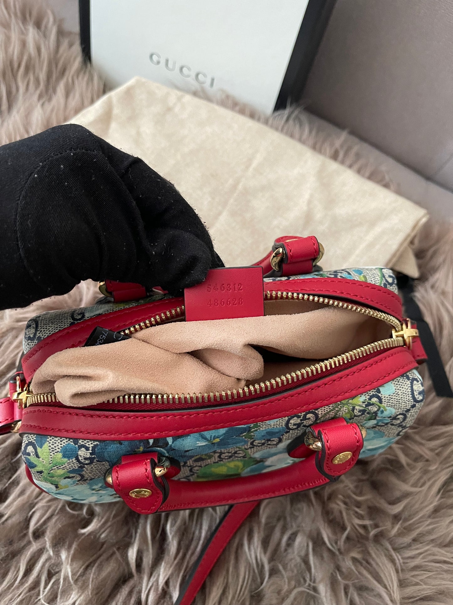 Preloved Authentic Gucci GG Blooms Mini Boston Bag