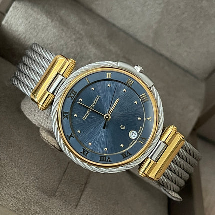Preloved Authentic Philippe Charriol Blue Dial 27mm