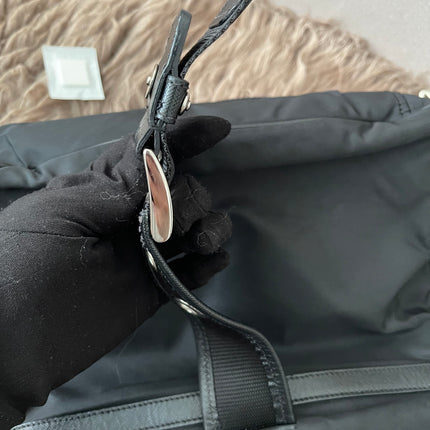Preloved Authentic  Prada Tessuto Nylon and Saffiano Leather Messenger Bag