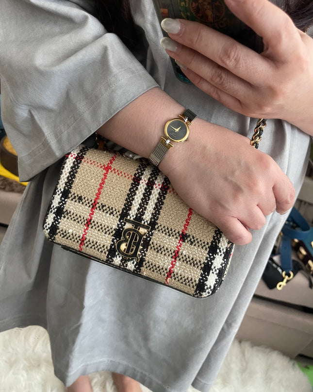 Preloved Authentic Christian Dior Two-Tone Black Dial Vintage Watch