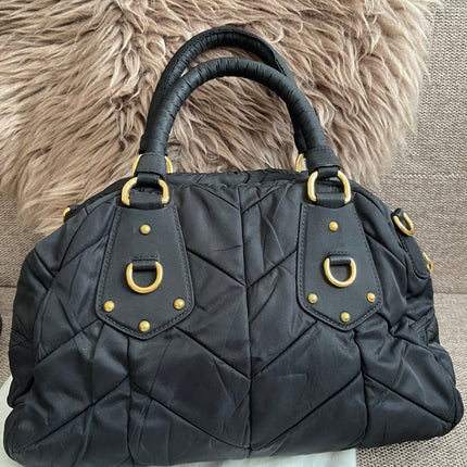Preloved Authentic Prada Quilted Nylon Tessuto Bomber Bag – Black