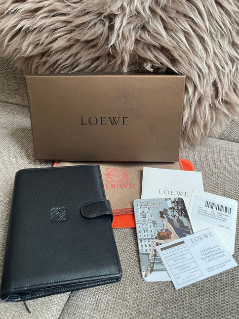 Loewe bifold wallet zip coin pocket interior detail