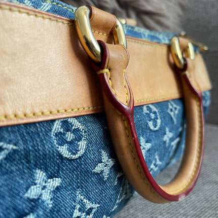Preloved Authentic Louis Vuitton Neo Speedy Monogram Denim Handbag