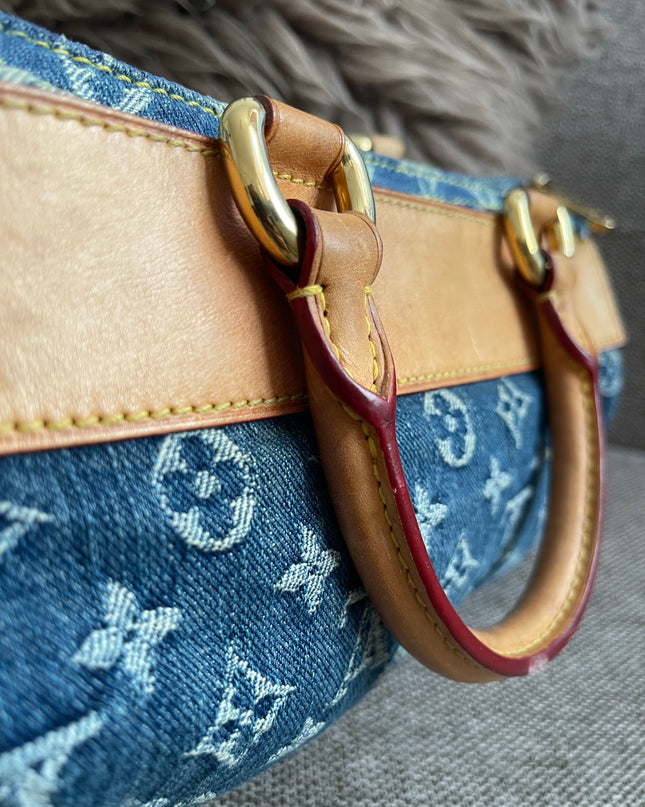 Preloved Authentic Louis Vuitton Neo Speedy Monogram Denim Handbag