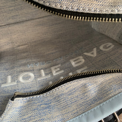 MARC JACOBS 
Canvas Small Summer Tote Bag Blue