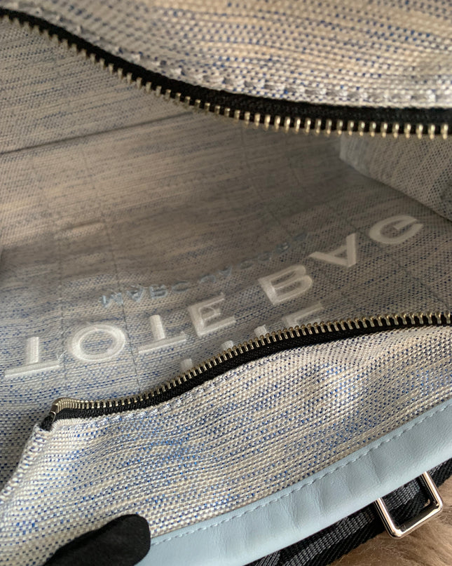 MARC JACOBS 
Canvas Small Summer Tote Bag Blue