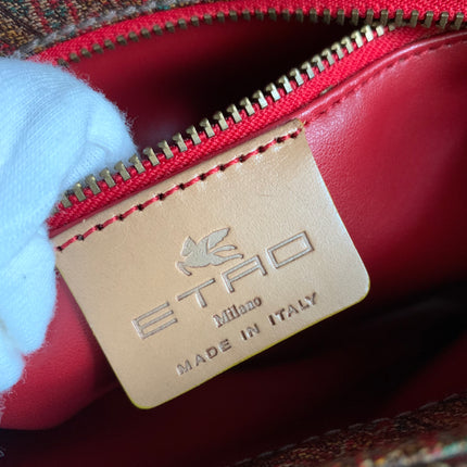 Etro Multicolor Paisley Coated Canvas and Leather Flap Crossbody Bag