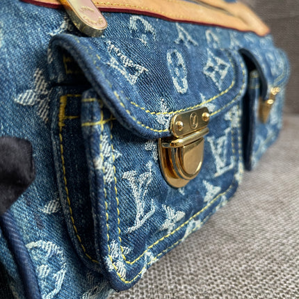 Preloved Authentic Louis Vuitton Neo Speedy Monogram Denim Handbag