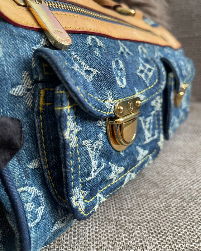 Preloved Authentic Louis Vuitton Neo Speedy Monogram Denim Handbag