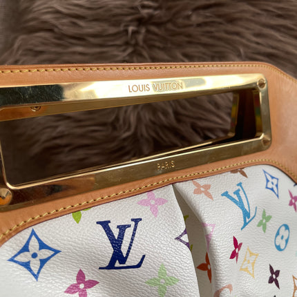 Preloved Authentic Louis Vuitton Monogram Multicolore Judy MM – White