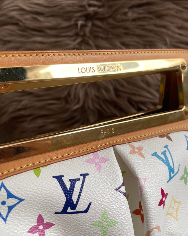 Preloved Authentic Louis Vuitton Monogram Multicolore Judy MM – White
