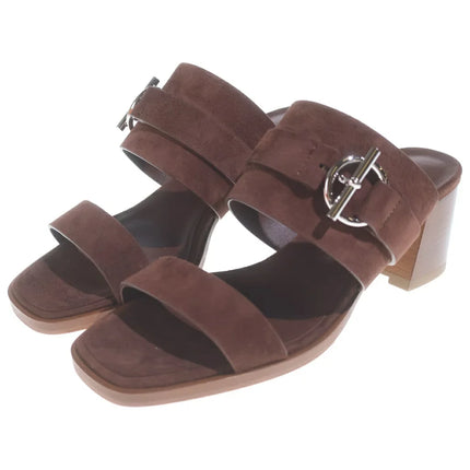 Preloved Authentic Hermes Kute60 Platform Sandals Brown