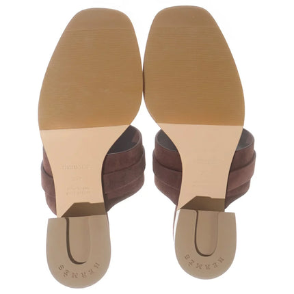 Preloved Authentic Hermes Kute60 Platform Sandals Brown