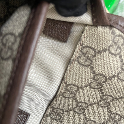 Preloved Gucci Brown GG Supreme Canvas and Leather Neo Vintage Web Belt Bag
