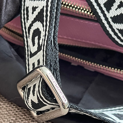 Peloved Authentic Karl Lagerfeld Paris Camera Bag – Pink Pebbled Leather, Logo Strap (Brand New)