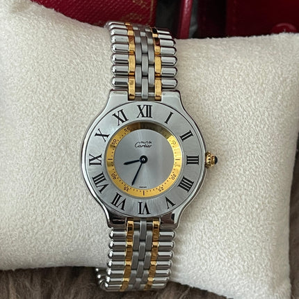 Preloved Authentic Rank A Cartier 21 Must de Cartier Watch 16.5cm