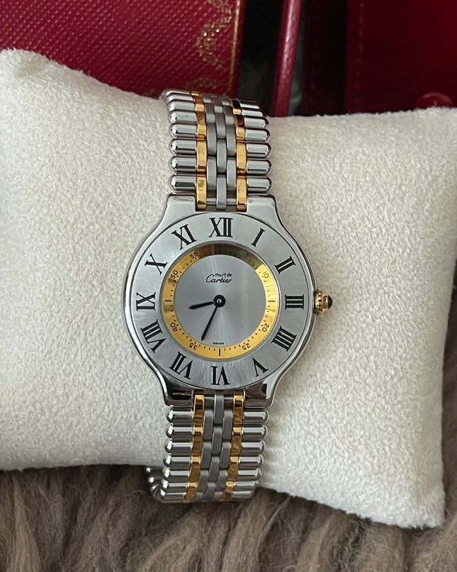 Preloved Authentic Rank A Cartier 21 Must de Cartier Watch 16.5cm