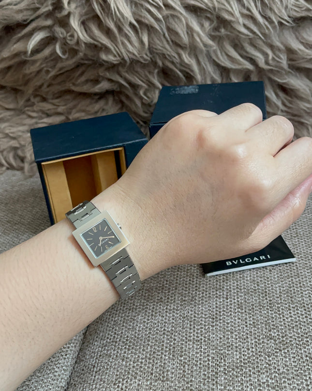 Preloved Authentic Bvlgari Quadrato SQ22 SS Ladies Watch
