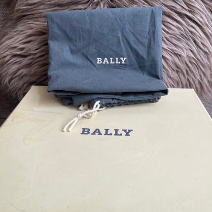 Preloved Authentic Bally Monogram Top Handle Tote Bag Black Cognac