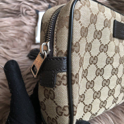 Preloved Gucci Waist Belt Bag GG Canvas