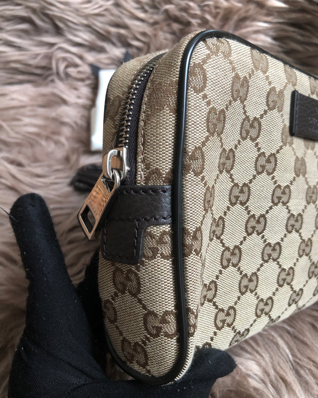 Preloved Gucci Waist Belt Bag GG Canvas