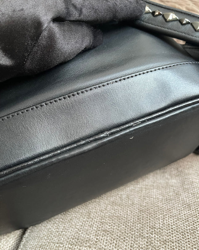 Preloved Authentic MCM Stark Backpack in Blue Black Visetos