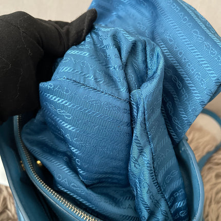 Preloved Authentic Prada Light Blue Galleria Tote Bag