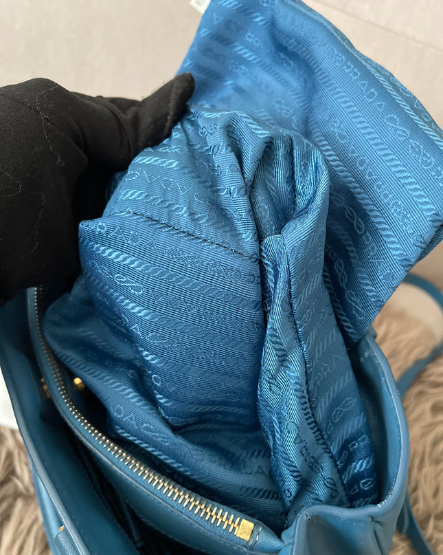Preloved Authentic Prada Light Blue Galleria Tote Bag