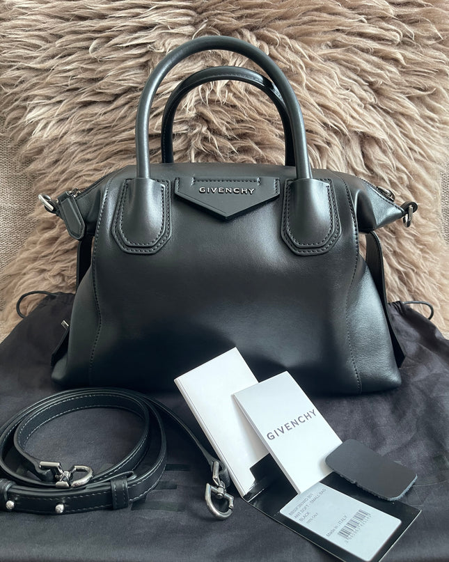 Preloved Authentic Givenchy Antigona Soft Small Bag Black Leather