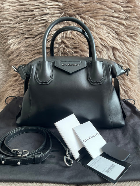 Preloved Authentic Givenchy Antigona Soft Small Bag Black Leather
