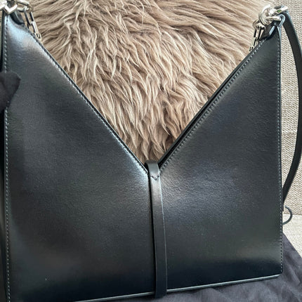 Preloved Authentic Givenchy Cut-Out Mini Crossbody Bag — Black Smooth Leather
