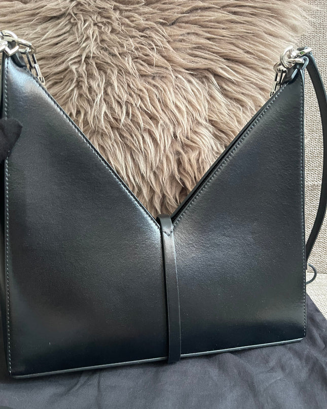 Preloved Authentic Givenchy Cut-Out Mini Crossbody Bag — Black Smooth Leather