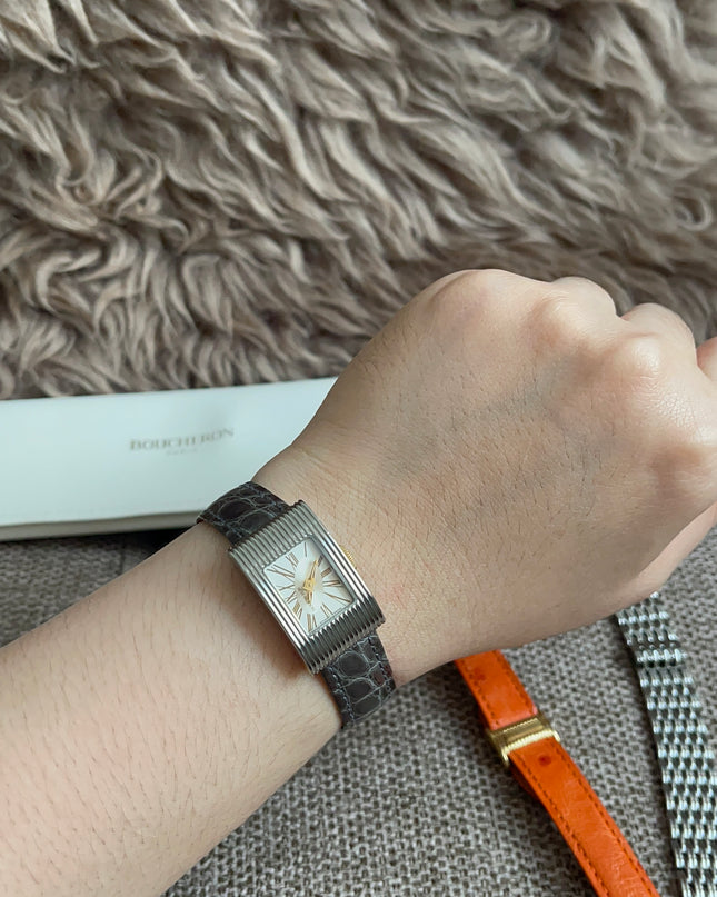 Preloved Authentic Boucheron Reflet Steel Watch with Interchangeable Straps
