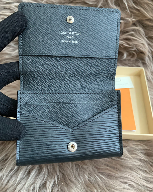 Louis Vuitton Epi Epi Leather Card Case Black