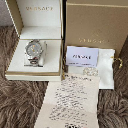 Preloved Authentic Versace Hellenyium Automatic watch with a grey dial