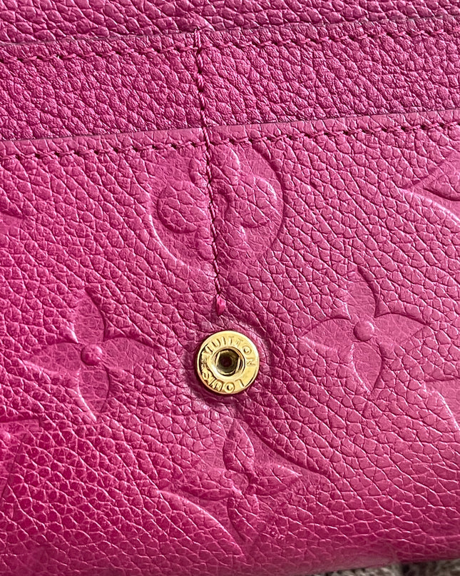 Preloved Authentic Louis Vuitton Monogram Empreinte Sarah Wallet – Fuchsia