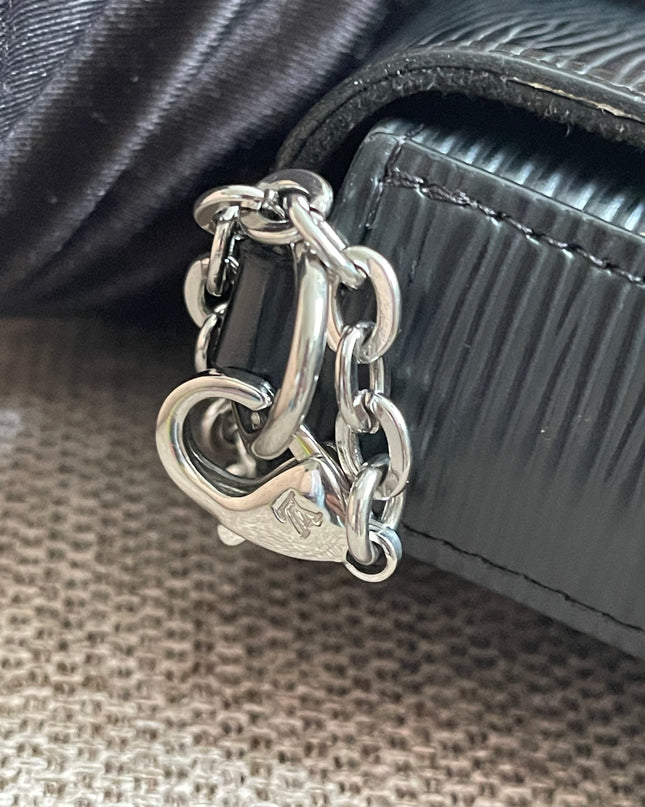 Preloved Authentic Louis Vuitton Félicie Pochette in Black Epi Leather