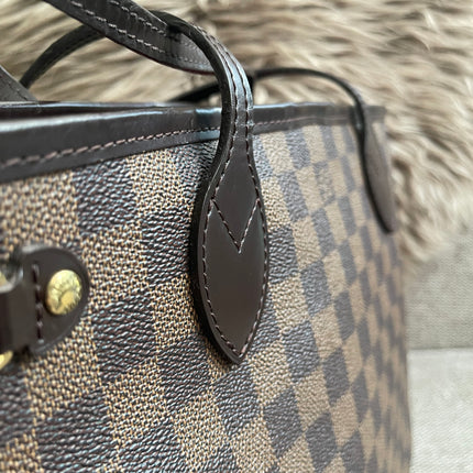 Preloved Authentic Louis Vuitton Neverfull PM — Damier Ebène Canvas