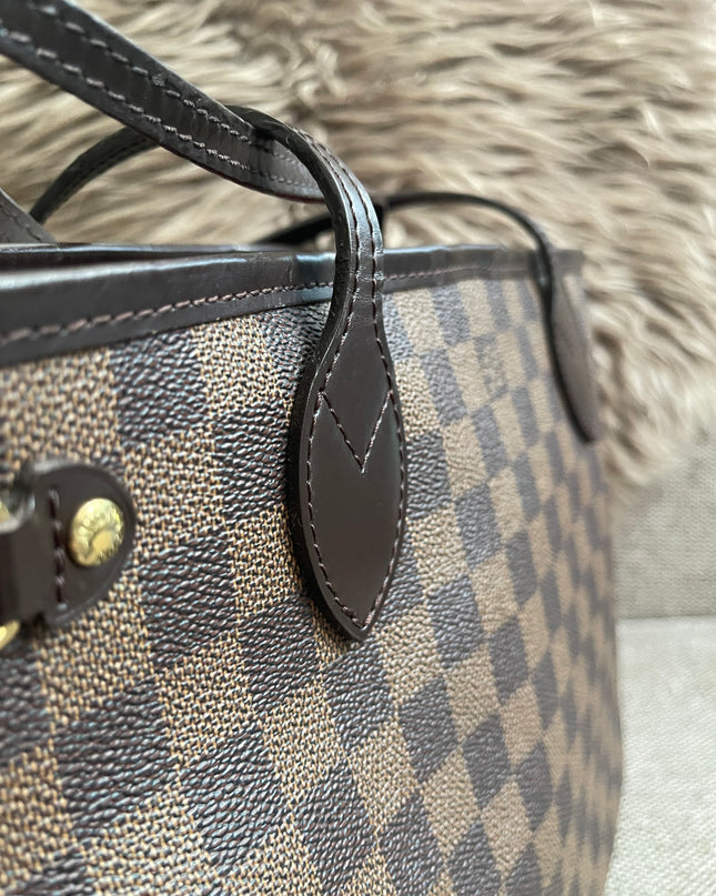 Preloved Authentic Louis Vuitton Neverfull PM — Damier Ebène Canvas