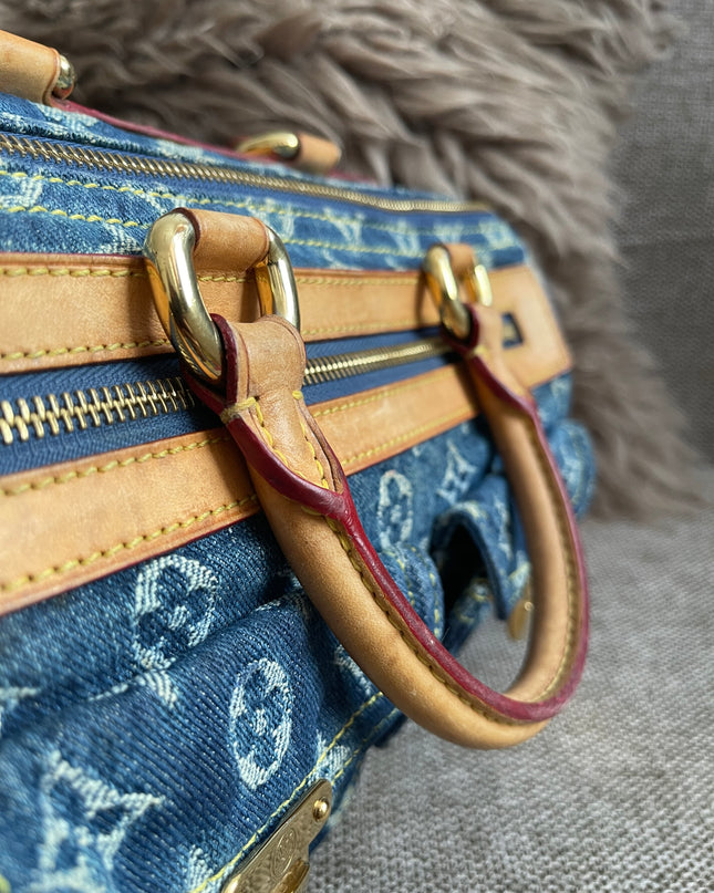 Preloved Authentic Louis Vuitton Neo Speedy Monogram Denim Handbag