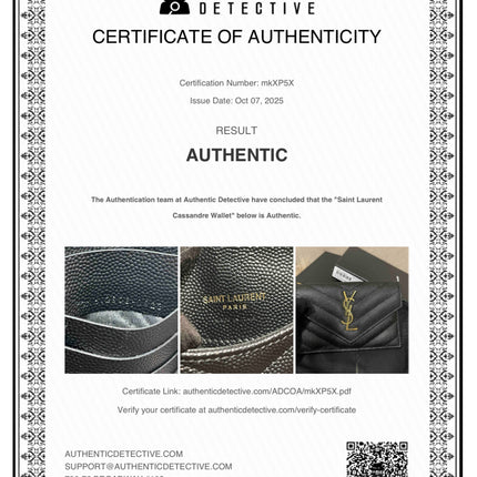 Preloved Authentic SAINT LAURENT Fragments zipped card case with flap