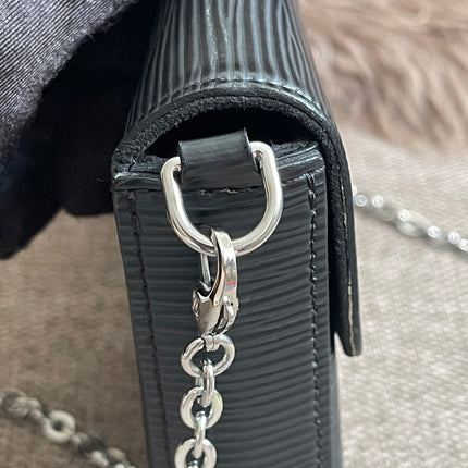 Preloved Authentic Louis Vuitton Félicie Pochette in Black Epi Leather