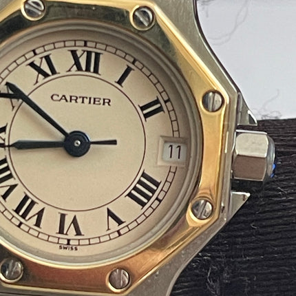 Preloved Authentic Cartier Santos Octagon — Two-Tone Steel & 18k Gold